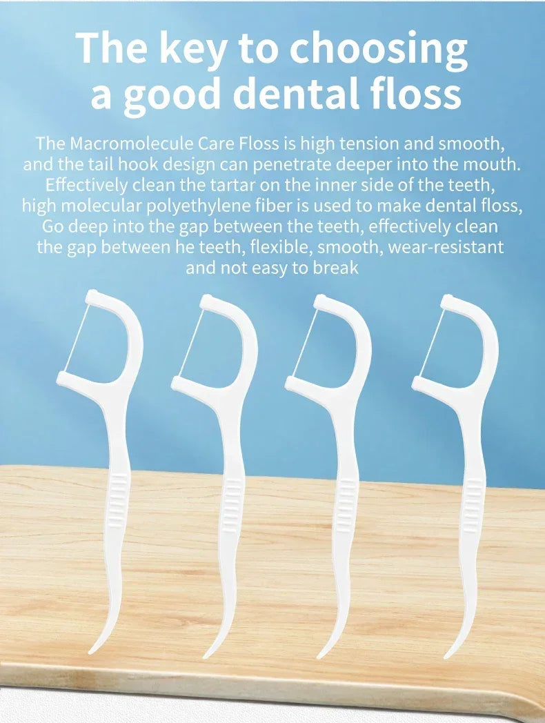 50/150/300/600PCS Ultra-fine Disposable Smooth Dental Floss, Household Toothpick Amagi