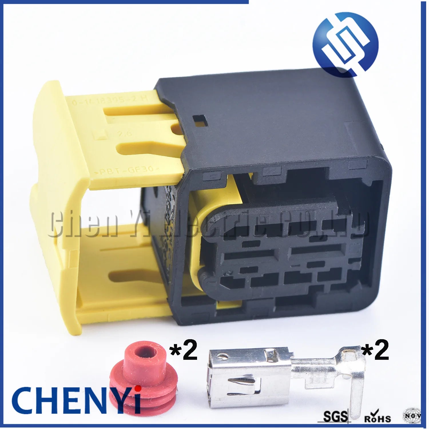 2 Pin female 6.3mm series Automotive waterproof connector wire harness Plug 1-1564542-1 2-1564542-1 3-1564542-1 4-1564542-1