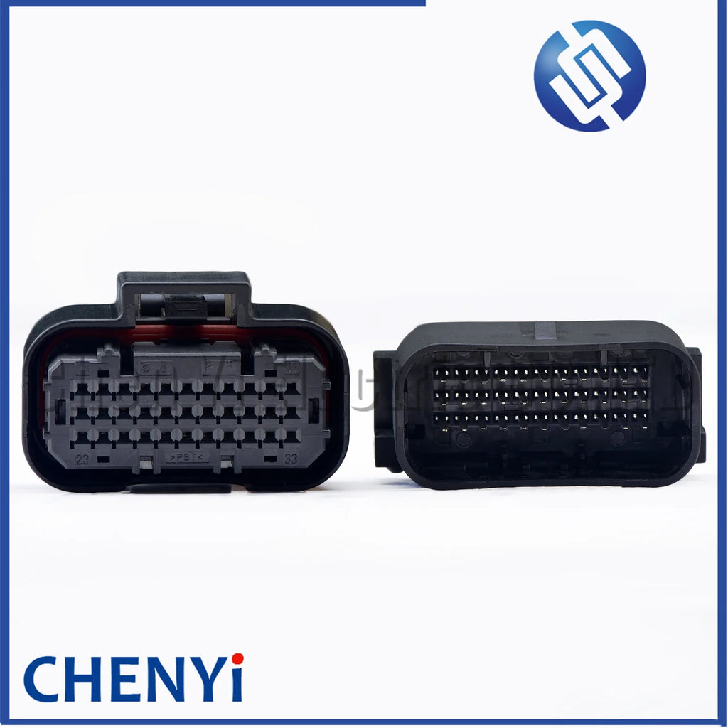 33 Pin car Motorcycle motorbike waterproof connector PCB Socket control system ecu plug 1554458-2 1554461-1 1554461-2 For Yamaha