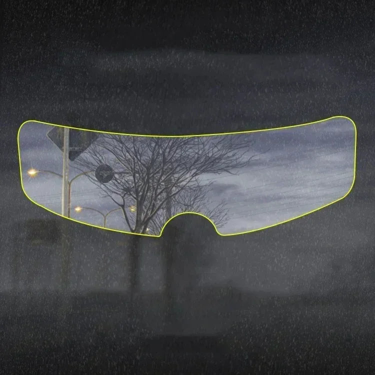 Crystal-Clear Helmet Anti-Fog Film–Nano Rain-Repellent Visor Shield for Day/Night Riding, Zero Distortion, Easy DIY Application