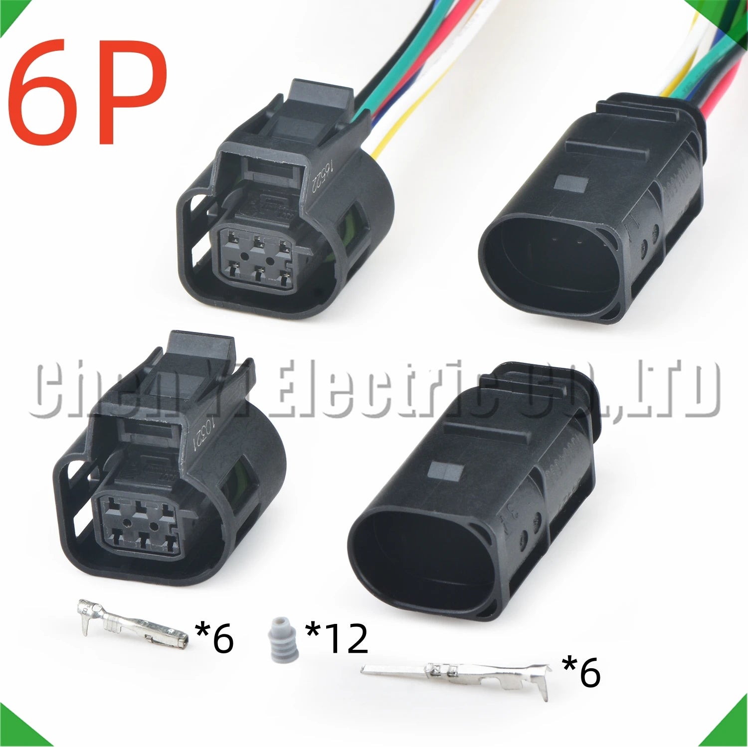 6-pin auto connector automotive connectors throttle valve oxygen sensor