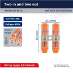 2-12 Pin Screw Fixation Quick Press Electrical Docking Terminal | Compact Push-in Wire Connector Terminal Block