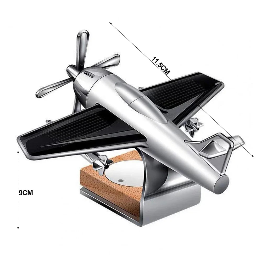 Mini Solar Aircraft Decoration Creative Car Air Freshener Car Perfume Home Decors Air Freshener Fragrance Airplane Ornament Tool