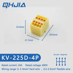 Fast Wiring Mini Rail-Type Quick Junction Box | 1-In-Multi-Out Plug-in Terminal Wire Connector for Easy Electrical Connection