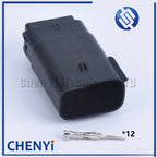 12 Pin car Automotive Headlight Plug Female or Male Connector plug 33472-1201 33482-1201 For Ford Focus Mondeo Buick Chevrolet