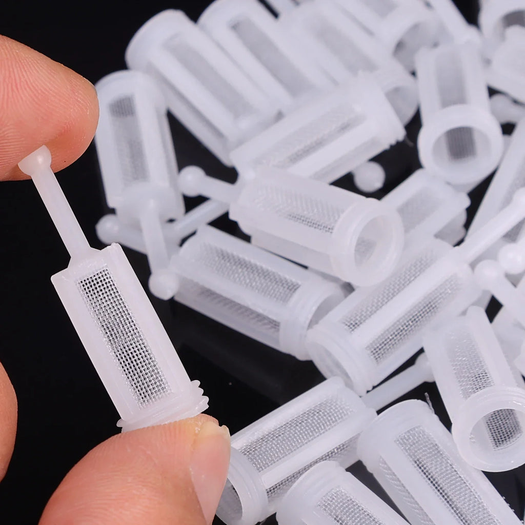 5-30PCS Car Paint Spray Gun Filter Anti Clogging Paint Feed Nozzle Replaceable Nylon Fine Mesh Filters for Automotive Detailing