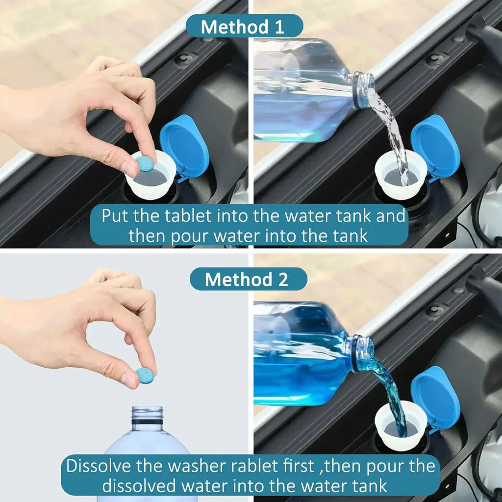 Effervescent Auto Glass Cleaner Tablets for BMW/Audi/Toyota – Windshield Wiper & Toilet Stain Remover, Universal Car Care Amagi