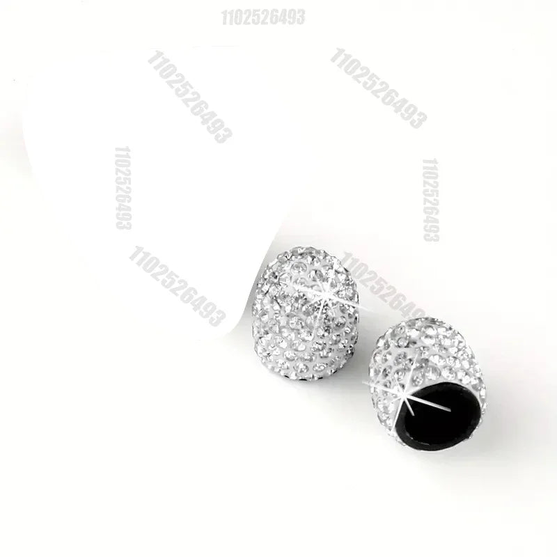 Diamond Crystal Motorcycle Car Tire Valve Caps 4/2pcs Shining Dust-proof Wheel Valve Cover Vehicle Bling Valve Cap Styling Toos