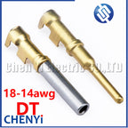 20 pcs Pin Contact 1060-16-0144 1062-16-0988 brass Gold plating 18-14 AWG  Wire Size Crimp Terminal For Deutsch DT 1.5mm Series