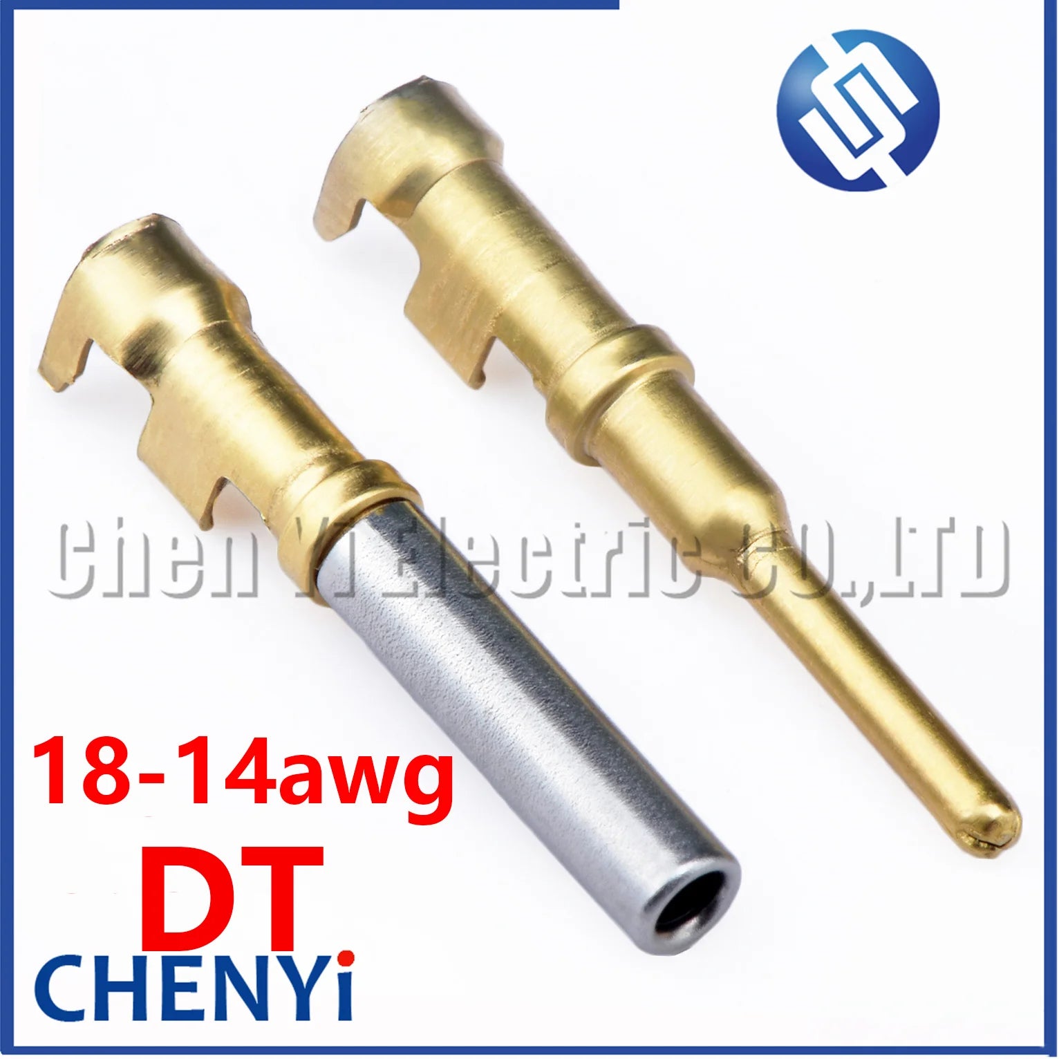 20 pcs Pin Contact 1060-16-0144 1062-16-0988 brass Gold plating 18-14 AWG  Wire Size Crimp Terminal For Deutsch DT 1.5mm Series