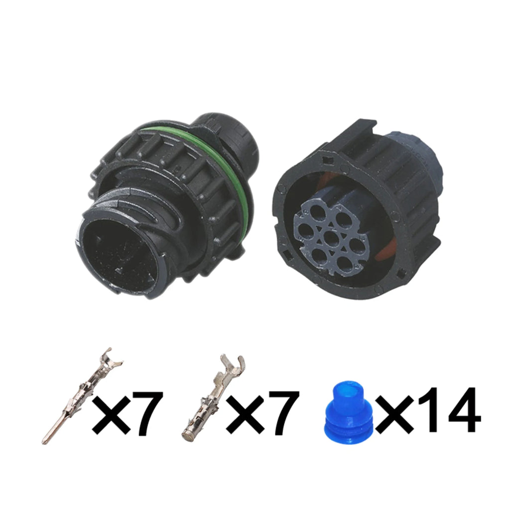7Pin Connector Waterproof 1.5mm Male Female Connector Automotive Wiring Harness Cable Socket for Volvo 1718230-1 1-967650-1