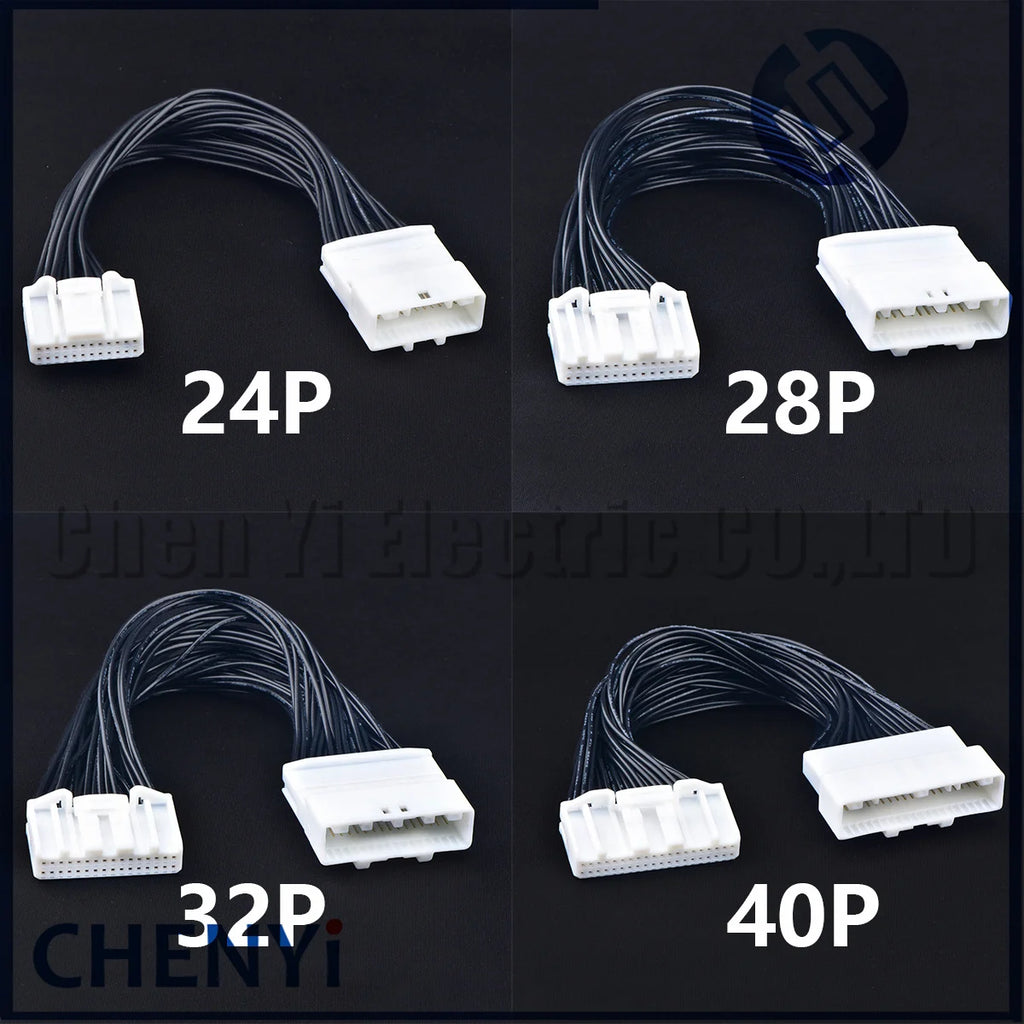 8/12/16/20/24/28/32/40 Pin Car Navigation Automotive Audio vehicle central control Connector Male and female 20cm extension plug
