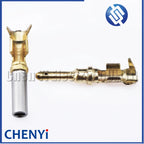 20 Pcs Deutsch DTP 2.3mm Series Pin Contact 1062-12-0144 1060-12-0144 brass Gold plating 14-12 AWG Wire Size Crimp Terminals