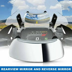 180° NO Blind Spot Motorcycle Windshield Wide Angle Mirror Parabolic Mirror HD Rearview Mirror Stickable Tools Part Clear Amagi
