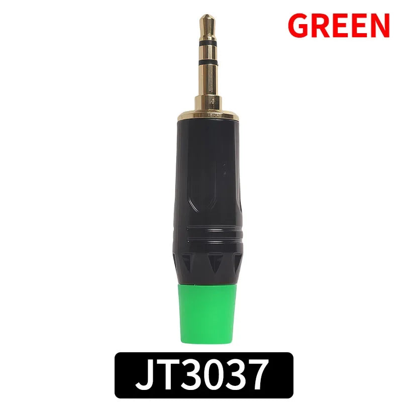 Gold-Plated 3.5mm Stereo Audio Plug Connector, DIY Soldering Jack for Headphone, Microphone, Speaker, AUX Cable Repair