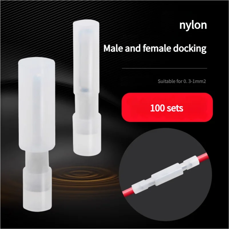 Automobile butt terminal flame retardant sheath diameter 4MM bullet male and female connector wire connector 30 sets