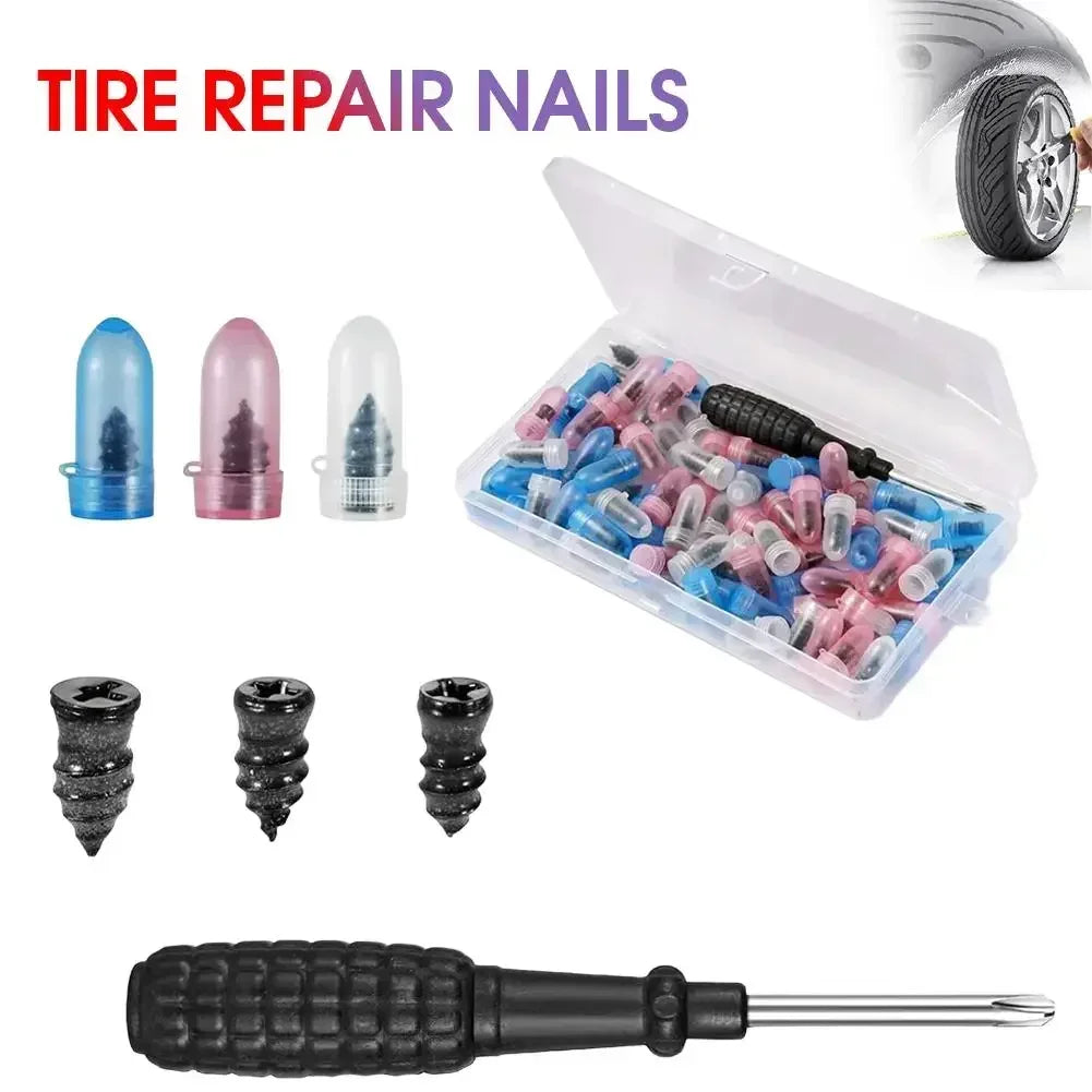 Universal Vacuum Car Tyre Repair Rubber Nail for Self Rubber Plugs for Tire Repair Quick Tool for Tire Plug Kit Screw in Amagi