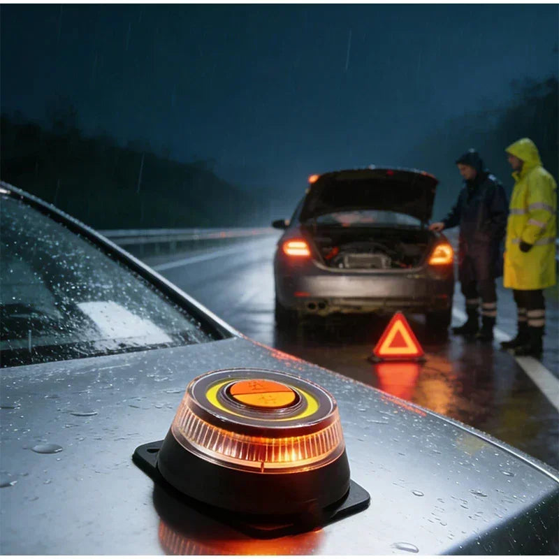 Car Emergency Beacon Light Strobe Safety Warning Light with 2 Light Modes for Vehicles Motorcycles Lighting Signal Lamp Amagi