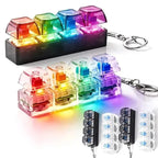 Keyboard Keychain Light Up Keyboard Keychain Stress Relief Clickable 4LEDs Button Toy for People with Anxiety Desk Decor Amagi