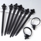 20/10Pcs Nylon Car Tie Wrap Cable Fixed Fasteners Clips Car Cable Fastening Strap Wire Band Tie Wrap Zip Tie Auto Fastener 9.5cm