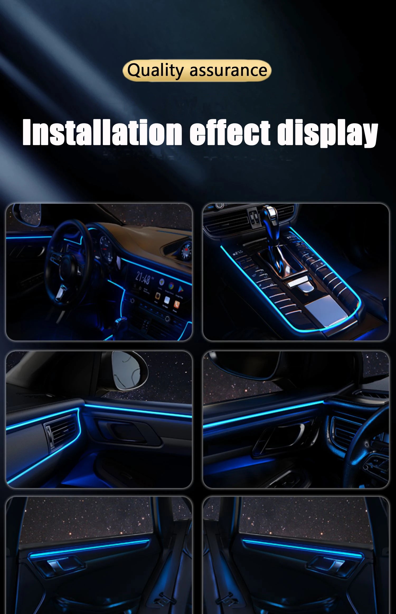 1M/3M/5M USB LED Ambient Light For Car LED Panel Dashboard Neon Strip Interior Decorations Atmosphere EL Light Line Tube With
