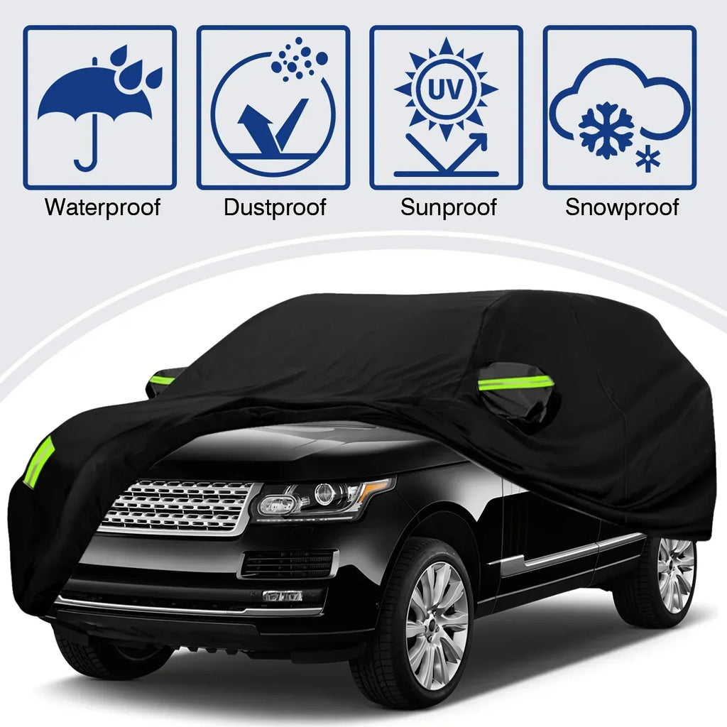 Universal For Audi A3 A4 A5 A6 A7 B7 B8 C5 Q2 Q3 Q5 7 Body Full Covers Black/Silver Outdoor Sun Snow Rain Protection Cover Amagi