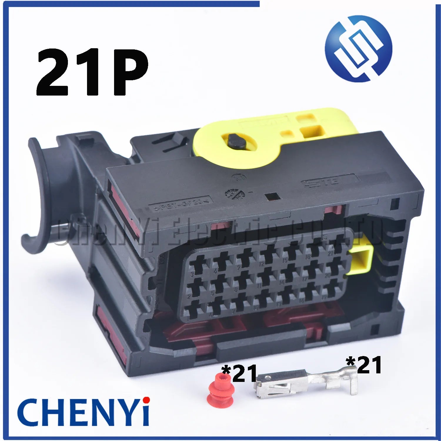 21 Pin ECU connectors 1-1534127-1 Balck Female Wiring Socket Plug 1-1355219-2 With Terminals and waterproof seal