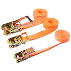 Adjustable Secure Tie-Down For Safe Luggage Transport Heavy-Duty Car And Truck Front Cargo Ratchet Strap With Metal Buckle