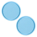 2pcs Cute Bling Car Cup Holder Coaster Mat with Rhinestone for Women Girl Universal Anti Slip Automotive Interior Amagi