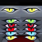 3D Reflective Eyes Stickers for Motorcycle Scooter Windshield Auto Decorative Night Light Safety Front Car Stickers Waterproof