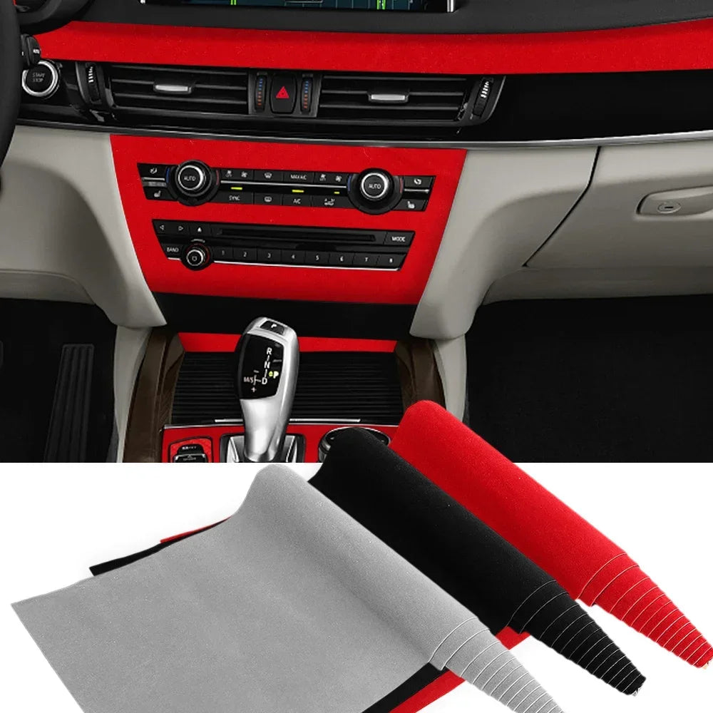 40x148cm Self Adhesive Car Interior Soft Velvet Fabric Velour Felt Sticker Vinyl Film DIY Handmade Car Decoration