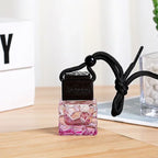 Car Air Freshener Empty Bottle Essential Oil Perfume Bottle with Black Caps Car Air Freshener Hanging Glass Bottles Amagi