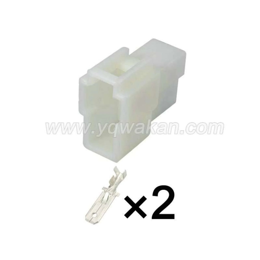 2PIN Automobile Connector 6.3mm Series Male Female Unsealed Connectors Wiring Harness Housing With Terminal