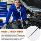 15-inch Extension Wrench 3/8" Offset Impact-Ready Socket Wrench Tool Versatile Square Drive Adapters Extension Ratchet Wrench