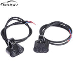 7/8" 22mm Aluminum Alloy 12V Motorcycle Handlebar Control Switch Dual Button Control Headlight Flasher Speaker Switch 2 Choice