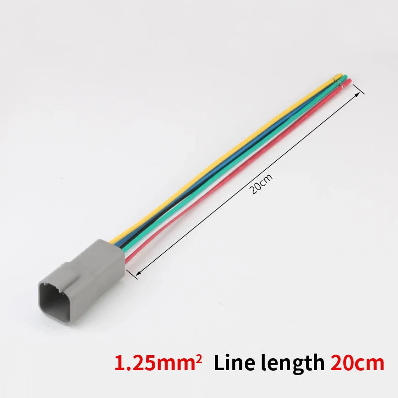 DT06-6S DT04-6P Deutsch waterproof connector car day running lights modified wiring harness plug LED spotlight harness