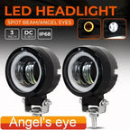 Motorcycle LED Angel Eye Work Light Bar Spot Lamp Offroad Car Boat Truck SUV Pickup 12V 24V Driving Fog Lamp Headlight Amagi