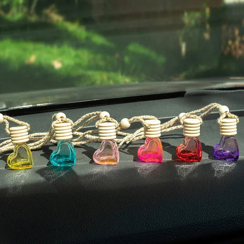 Perfume Bottle Ornament Hanging Empty Bottle Essential Oil Diffuser Fragrance Air Freshener Scent Car Interior Accessory Amagi