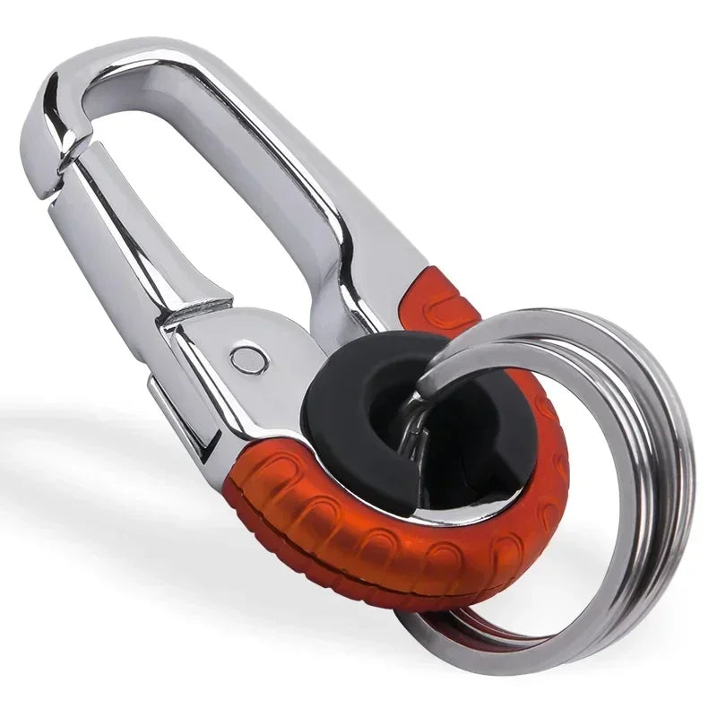 Men's Keychain Hook Stainless Steel Buckle Outdoor Carabiner Climbing Tool Double Ring Car Fishing Key Ring Car Amagi