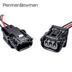 1 Set 3 Pin Car Ignition Coil Small Lamp Electrical Cable Connectors Female Male Wire Harness Plug for Honda 6188-4775 6189-7037