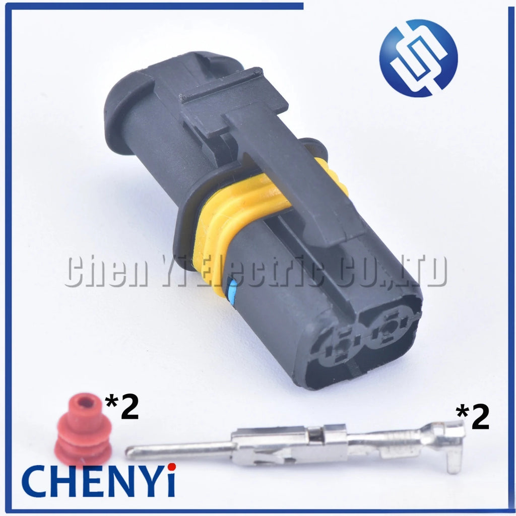 1 set Black 2 pin 18286000002 Automotive Relay Plug EFI Motor Socket Electrical Car Connector Light Socket