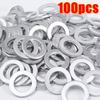 14mm Aluminum Oil Drain Plug Crush Washer Set Non-Slip for Lasting Sealing Car Exterior Accessories for Oil Change Compatible