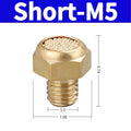 Air Fittings Brass Control Muffler Compressed Air Pneumatic Exhaust Muffler The Electromagnetic Valve Scarf Connector