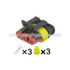 AMP 3Pin ConnectorS Waterproof 1.8mm Male Female Connector Automotive Wiring Harness Cable Socket 282105-1 282087-1