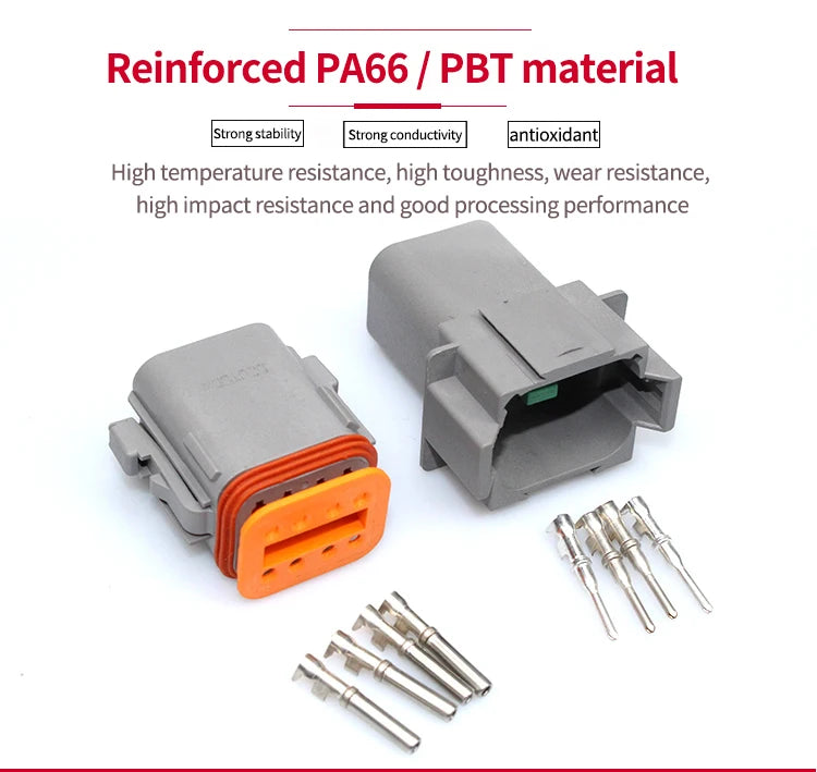 5/20/100 Sets Deutsch DT Connector With 15cm Wire Harness Waterproof Electrical Car Socket Plug DT06-2S DT04-2P 2/3/4/6/8/12P