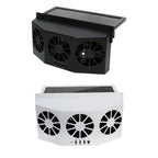 Solar Powered Car Exhaust Fan Car Window Fan Cooling Radiator Energy Saving Auto Coole Portable Deodorization Ventilator Amagi