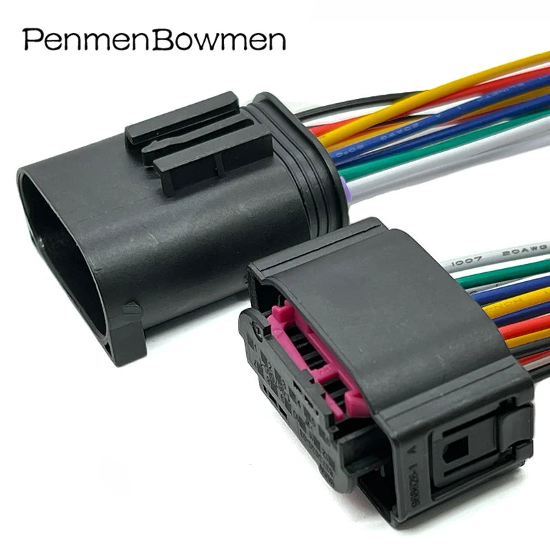 1 Set 12 Pin Car Lane Assist LCA Steering Reversing Radar Electrical Cable Connectors Wire Harness Plug 1534151-1 1534152-1