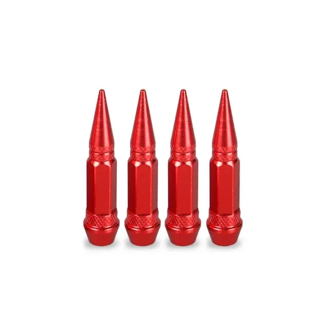 4pcs Premium Aluminum Spike Wheel Stem Caps 45/60mm for Cars Trucks Bikes Motocycles Valve Dust Protection with Edgy Style amagi