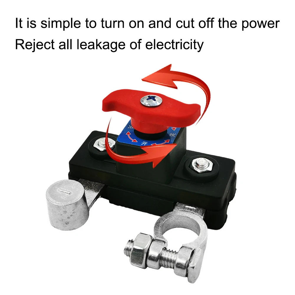 12V/24V Car  Battery Cut Off Switch  Disconnect Isolator Cut-off  Power Cutoff Switch Anti-Leakage  Switch Bidirectional Joint