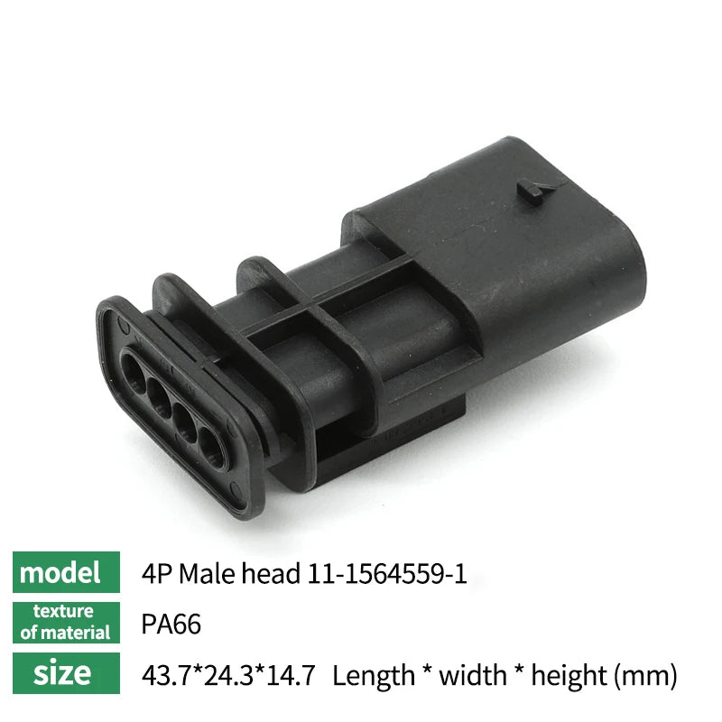 5/10/100 Sets 2P/3P/4P/5P/6P1-1718645-1 1-1670916-1TE type wiring harness connector reversing radar plug waterproof connector